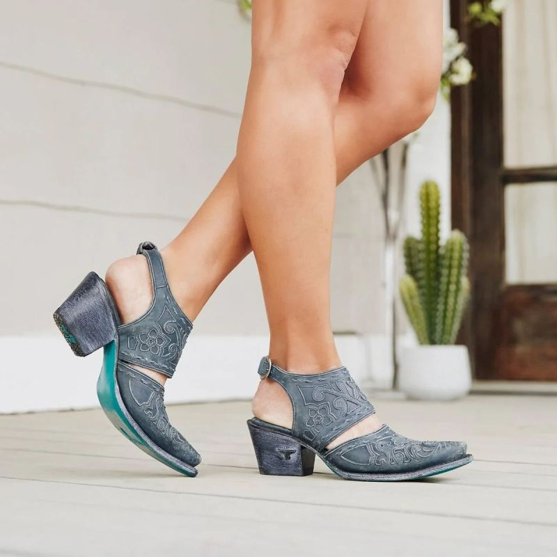 WOMEN'S ROBIN MULE-Distressed Midnight Blue