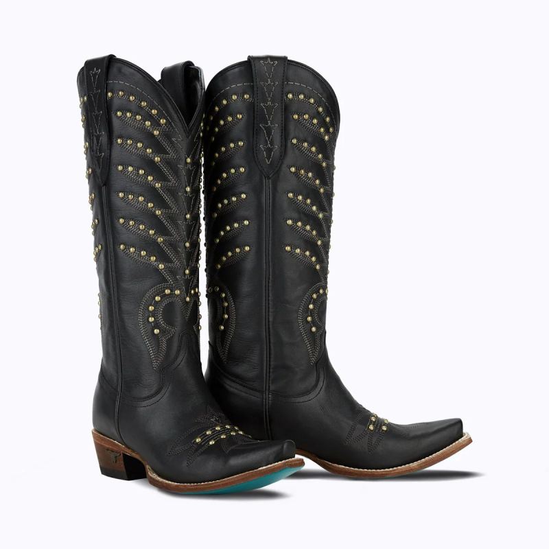 WOMEN'S SQUASH BLOSSOM STUD-Jet Black